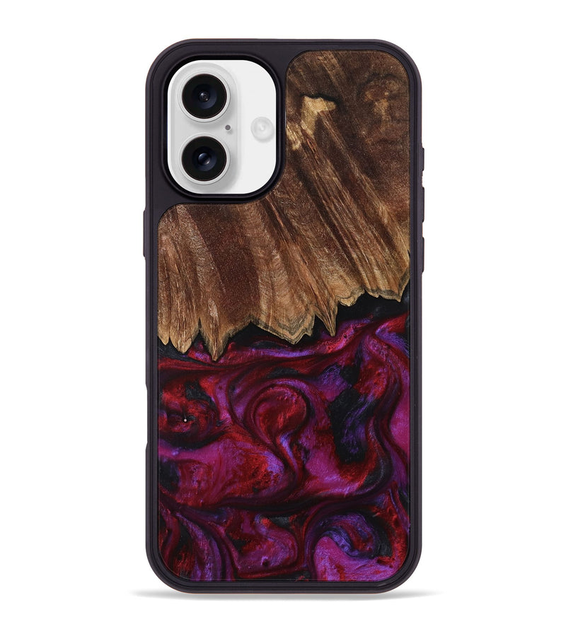 iPhone 16 Plus Wood Phone Case - Damir (Red, 792060)