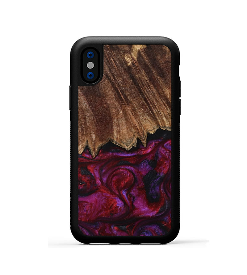 iPhone Xs Wood Phone Case - Damir (Red, 792060)