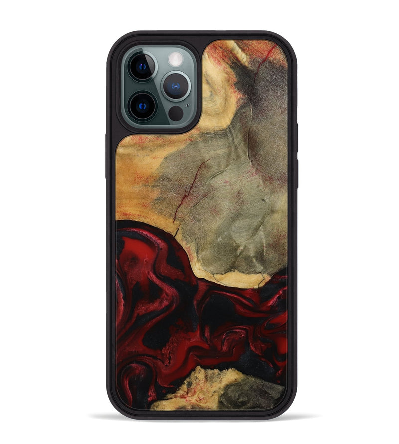 iPhone 12 Pro Max Wood Phone Case - Brodie (Red, 792061)
