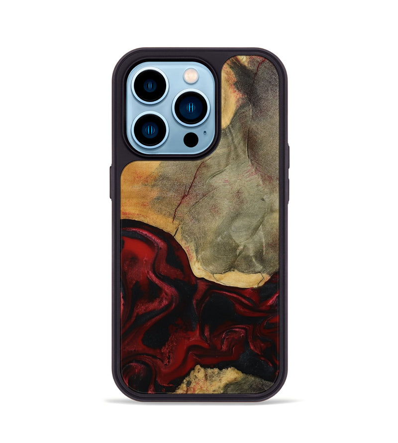 iPhone 14 Pro Wood Phone Case - Brodie (Red, 792061)