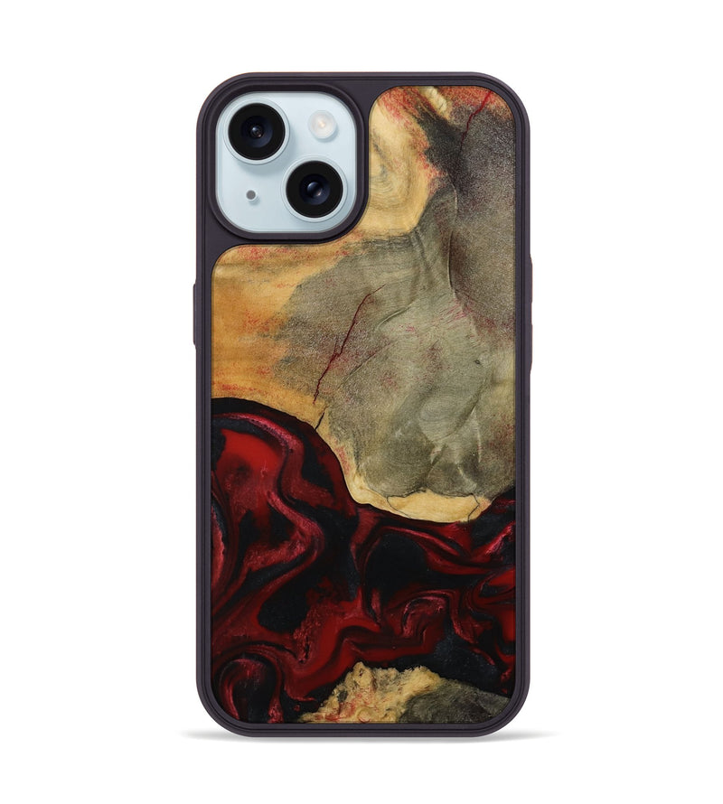 iPhone 15 Wood Phone Case - Brodie (Red, 792061)