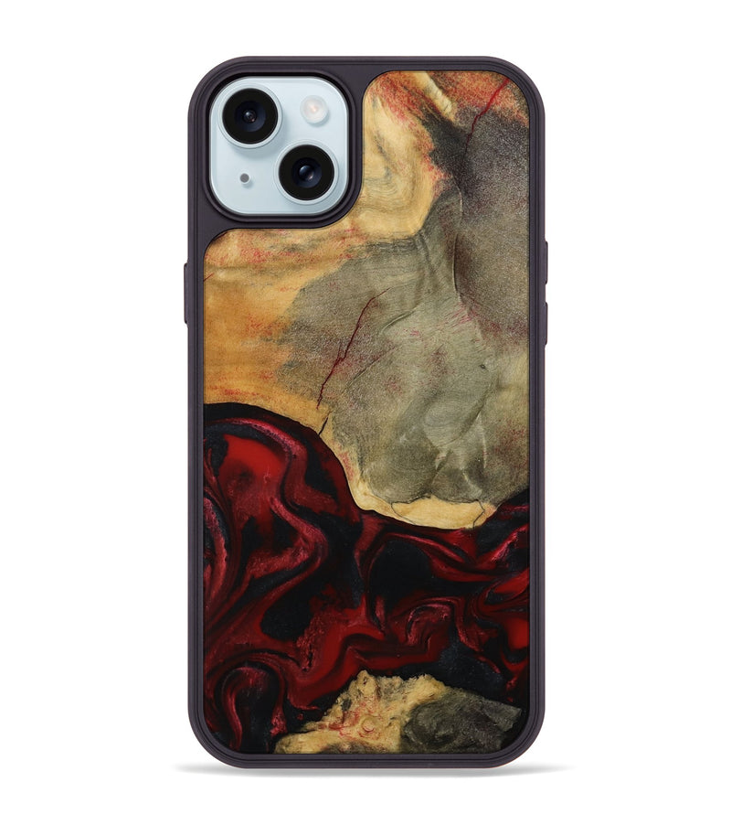 iPhone 15 Plus Wood Phone Case - Brodie (Red, 792061)