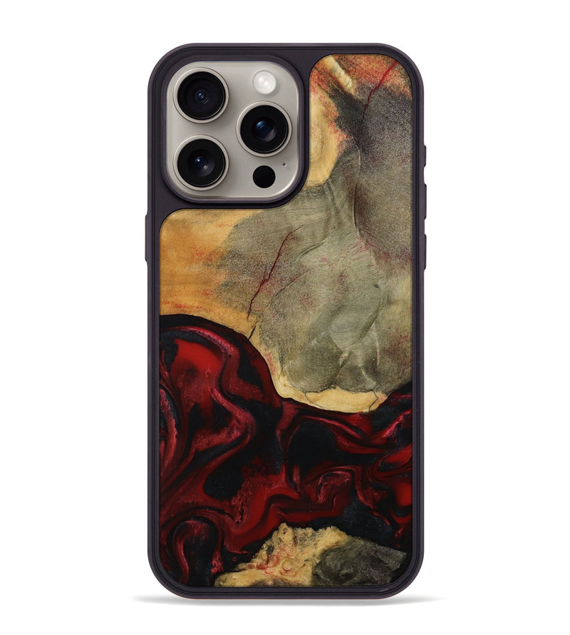 iPhone 15 Pro Max Wood Phone Case - Brodie (Red, 792061)