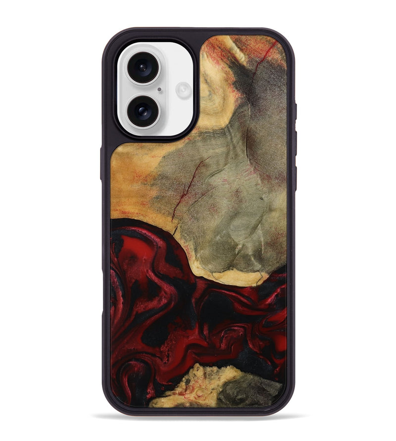 iPhone 16 Plus Wood Phone Case - Brodie (Red, 792061)