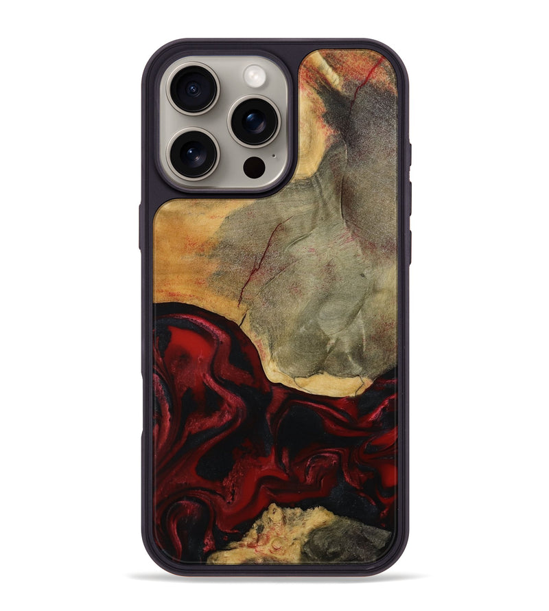 iPhone 16 Pro Max Wood Phone Case - Brodie (Red, 792061)