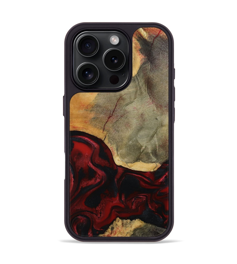 iPhone 16 Pro Wood Phone Case - Brodie (Red, 792061)
