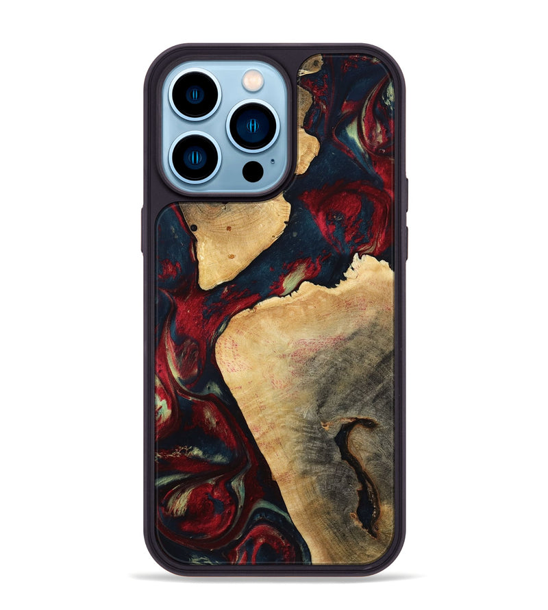 iPhone 14 Pro Max Wood Phone Case - Alize (Red, 792062)