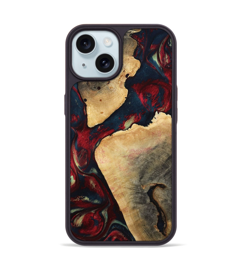 iPhone 15 Wood Phone Case - Alize (Red, 792062)
