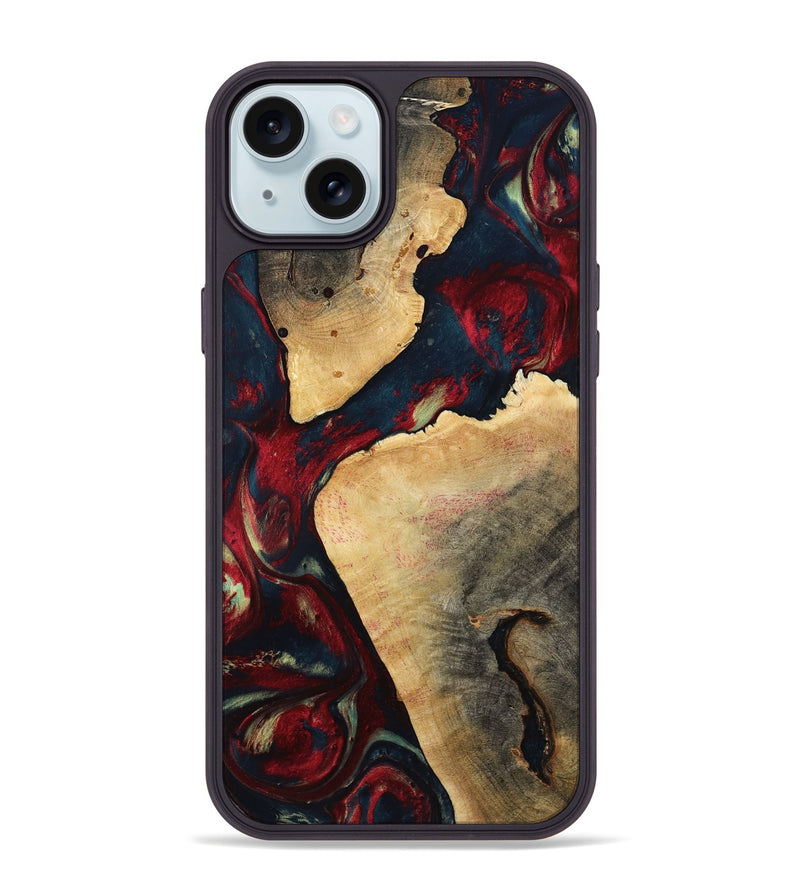 iPhone 15 Plus Wood Phone Case - Alize (Red, 792062)