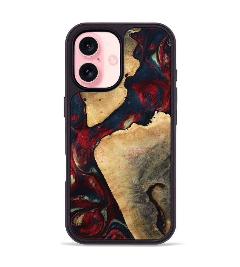 iPhone 16 Wood Phone Case - Alize (Red, 792062)
