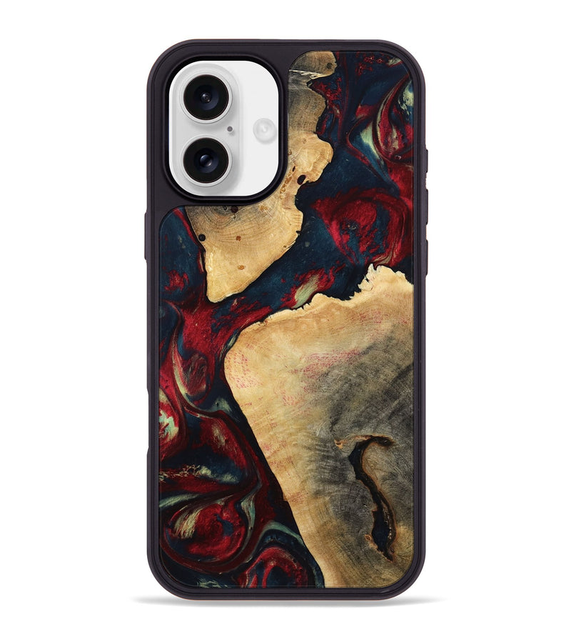 iPhone 16 Plus Wood Phone Case - Alize (Red, 792062)