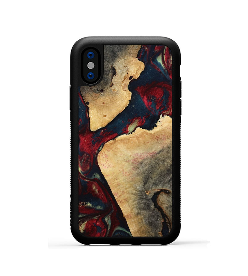 iPhone Xs Wood Phone Case - Alize (Red, 792062)