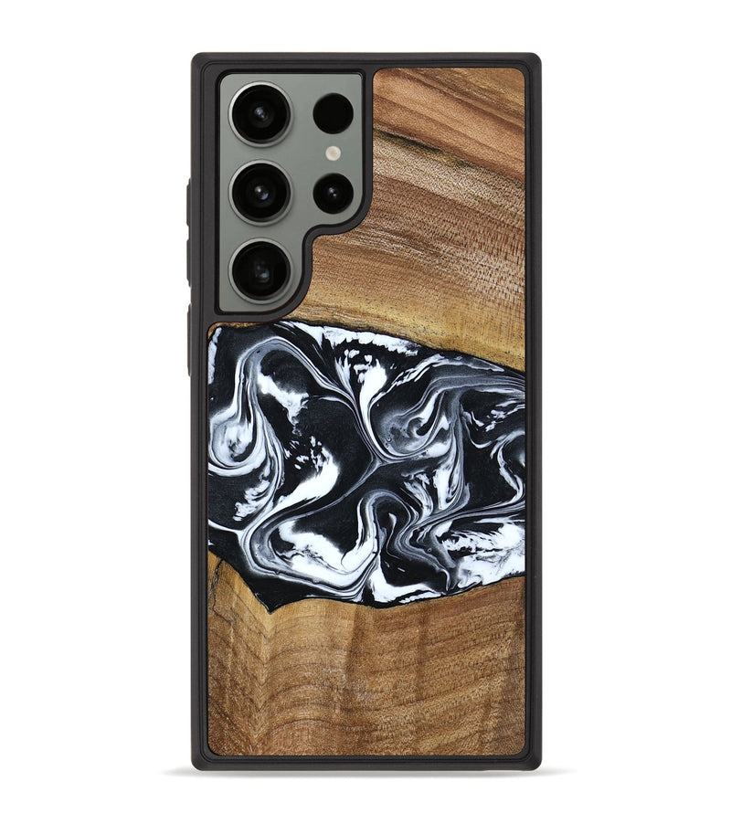 Galaxy S23 Ultra Wood Phone Case - Kylie (Black & White, 792063)