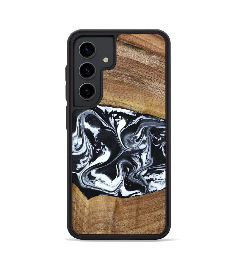 Galaxy S24 Wood Phone Case - Kylie (Black & White, 792063)