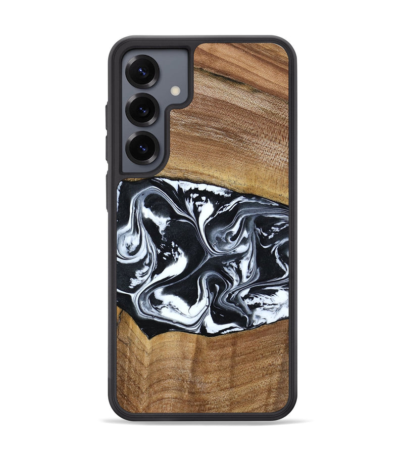 Galaxy S25 Plus Wood Phone Case - Kylie (Black & White, 792063)