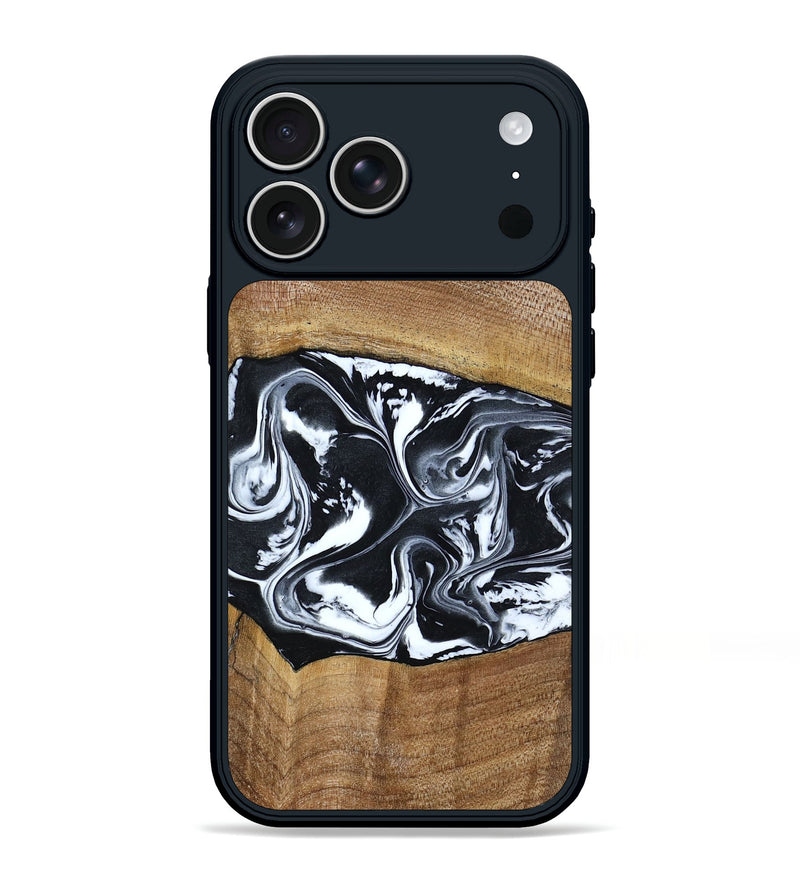 iPhone 17 Pro Max Wood Phone Case - Kylie (Black & White, 792063)