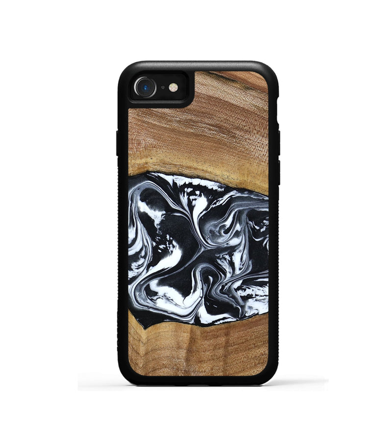 iPhone SE Wood Phone Case - Kylie (Black & White, 792063)