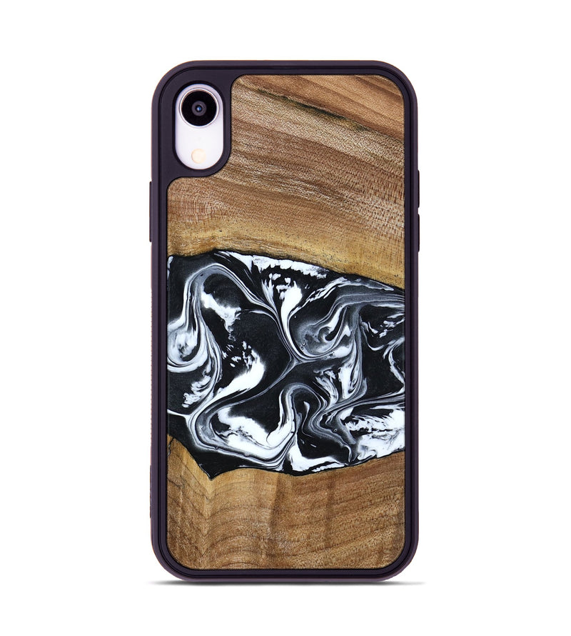 iPhone Xr Wood Phone Case - Kylie (Black & White, 792063)