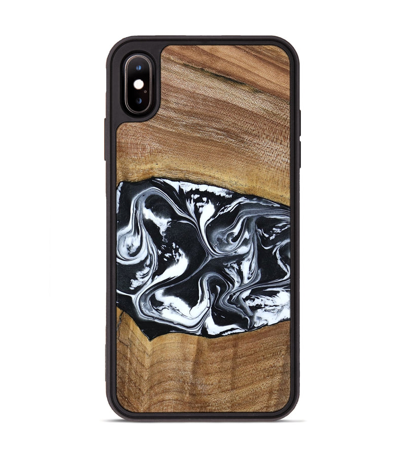iPhone Xs Max Wood Phone Case - Kylie (Black & White, 792063)