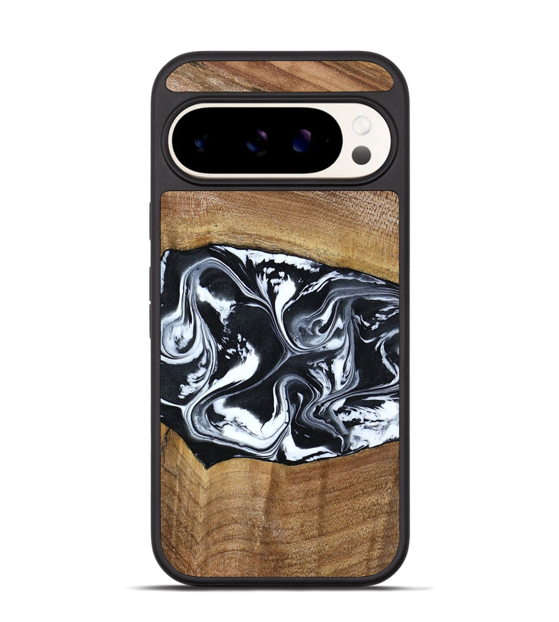 Pixel 9 Wood Phone Case - Kylie (Black & White, 792063)