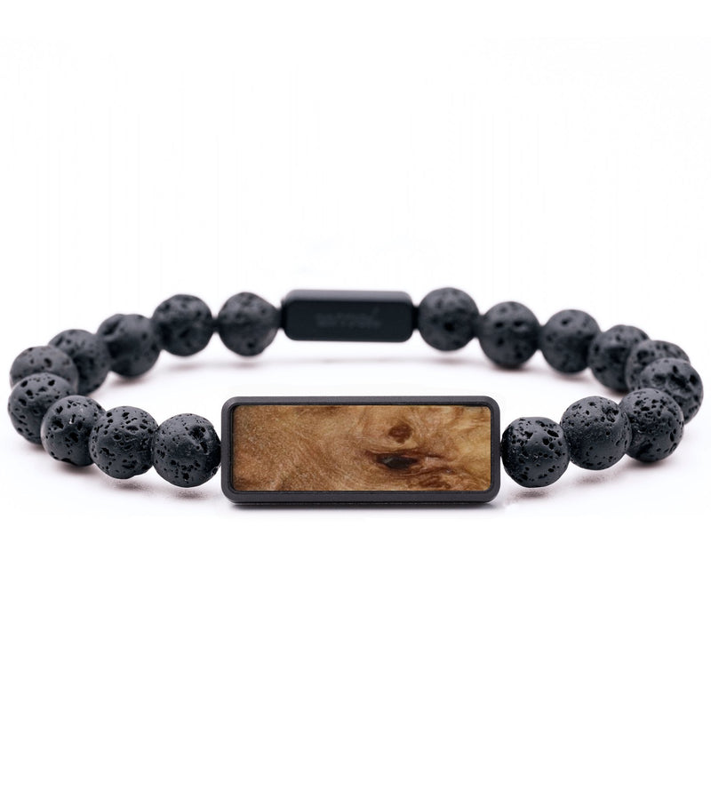 Lava Bead Wood Bracelet - Dan (Wood Burl, 792174)