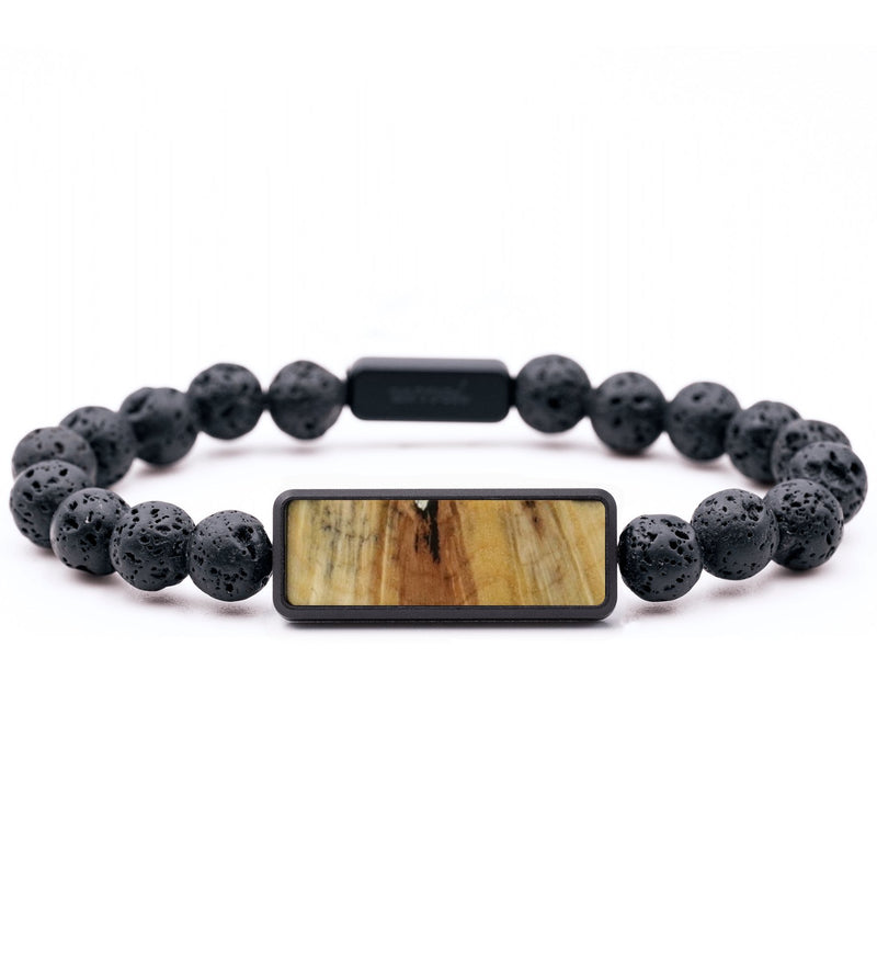 Lava Bead Wood Bracelet - Lawson (Wood Burl, 792180)