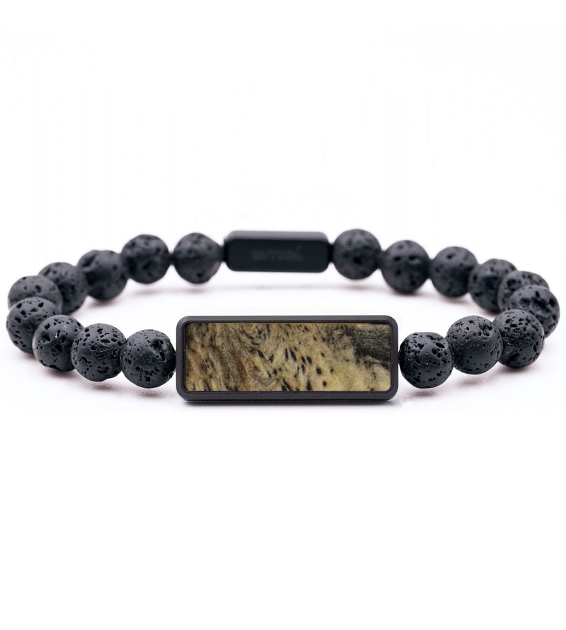 Lava Bead Wood Bracelet - Patrick (Wood Burl, 792186)
