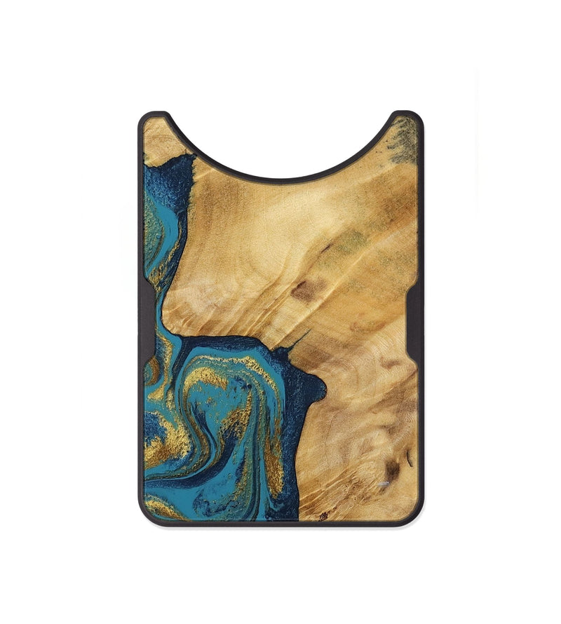 Alloy Wood Wallet - Delphia (Teal & Gold, 792294)