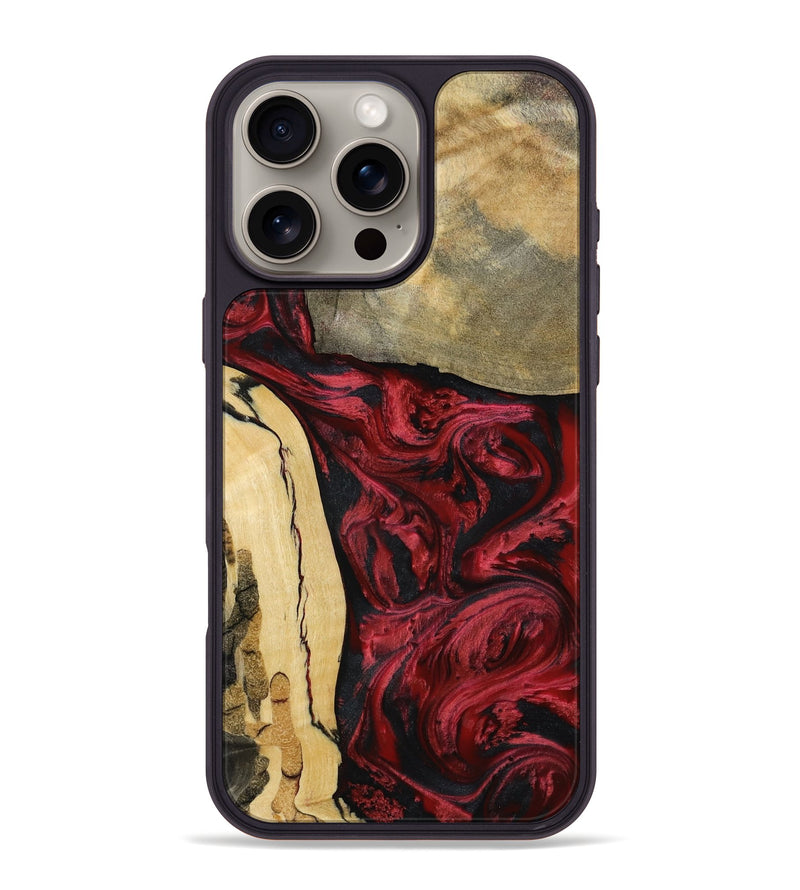 iPhone 16 Pro Max Wood Phone Case - Paralee (Red, 792299)