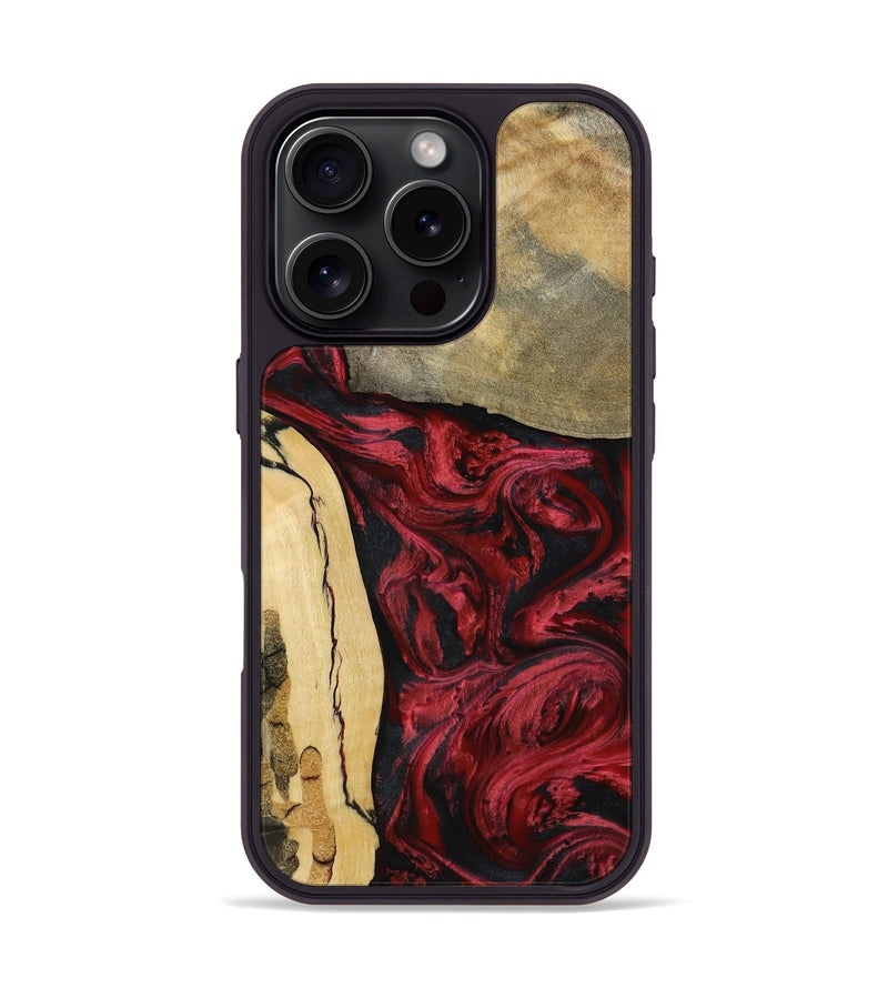 iPhone 16 Pro Wood Phone Case - Paralee (Red, 792299)