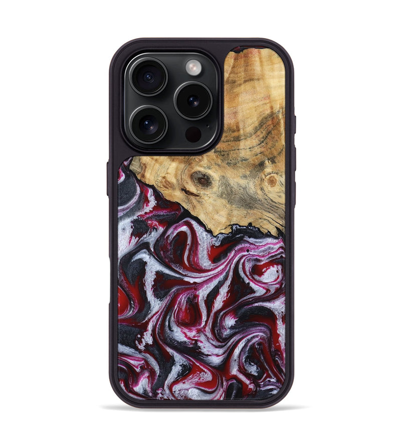 iPhone 16 Pro Wood Phone Case - Lillian (Red, 792300)