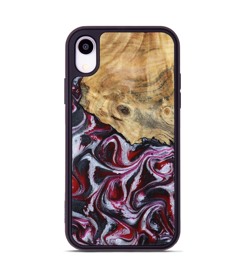 iPhone Xr Wood Phone Case - Lillian (Red, 792300)