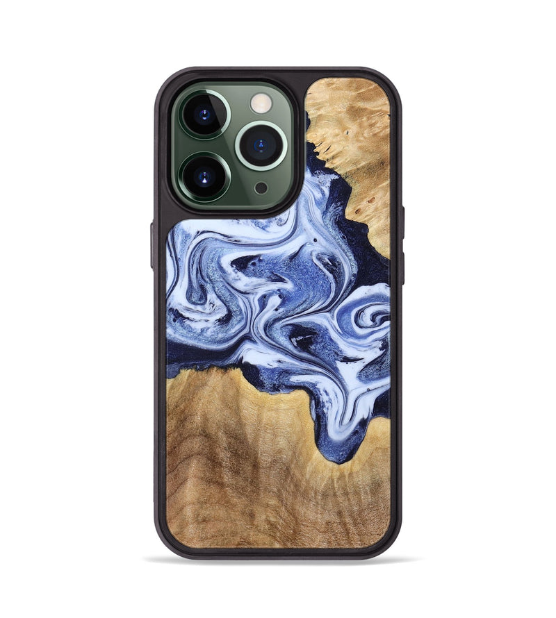 iPhone 13 Pro Wood Phone Case - Shara (Blue, 792301)
