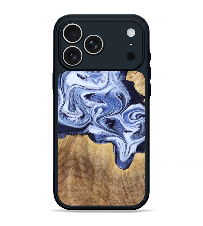 iPhone 17 Pro Max Wood Phone Case - Shara (Blue, 792301)