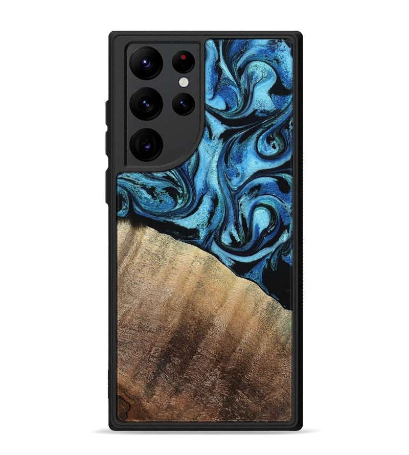 Galaxy S22 Ultra Wood Phone Case - Daniel (Blue, 792303)