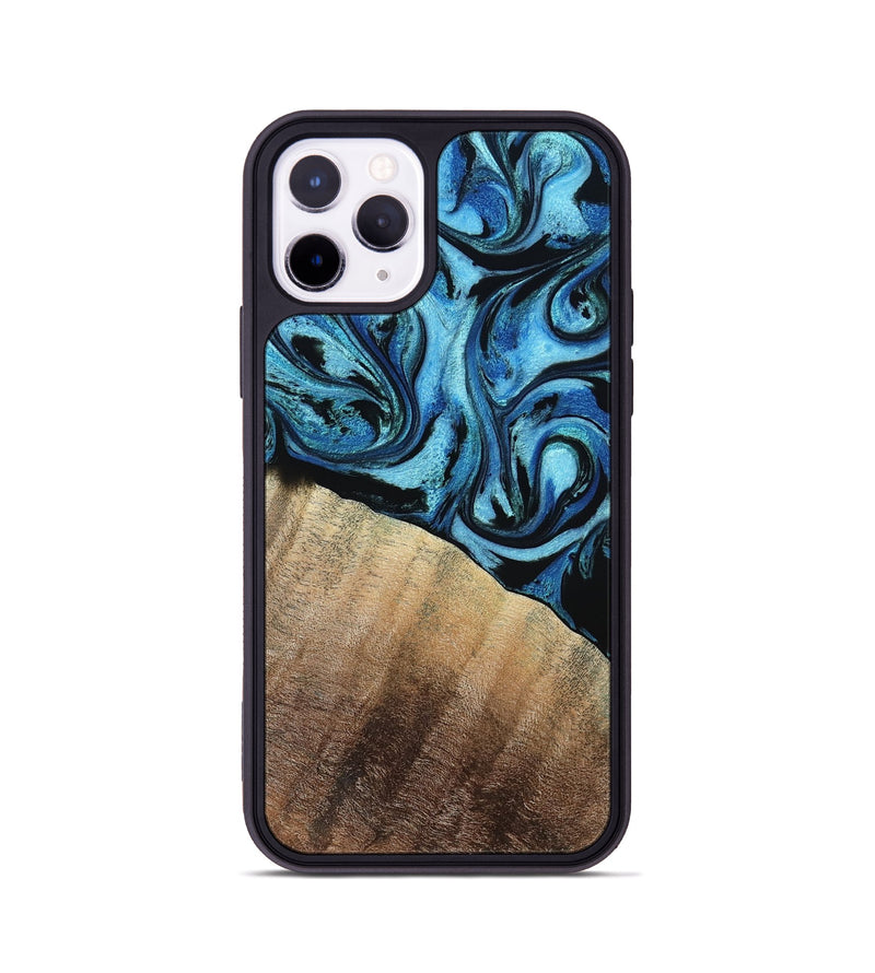 iPhone 11 Pro Wood Phone Case - Daniel (Blue, 792303)