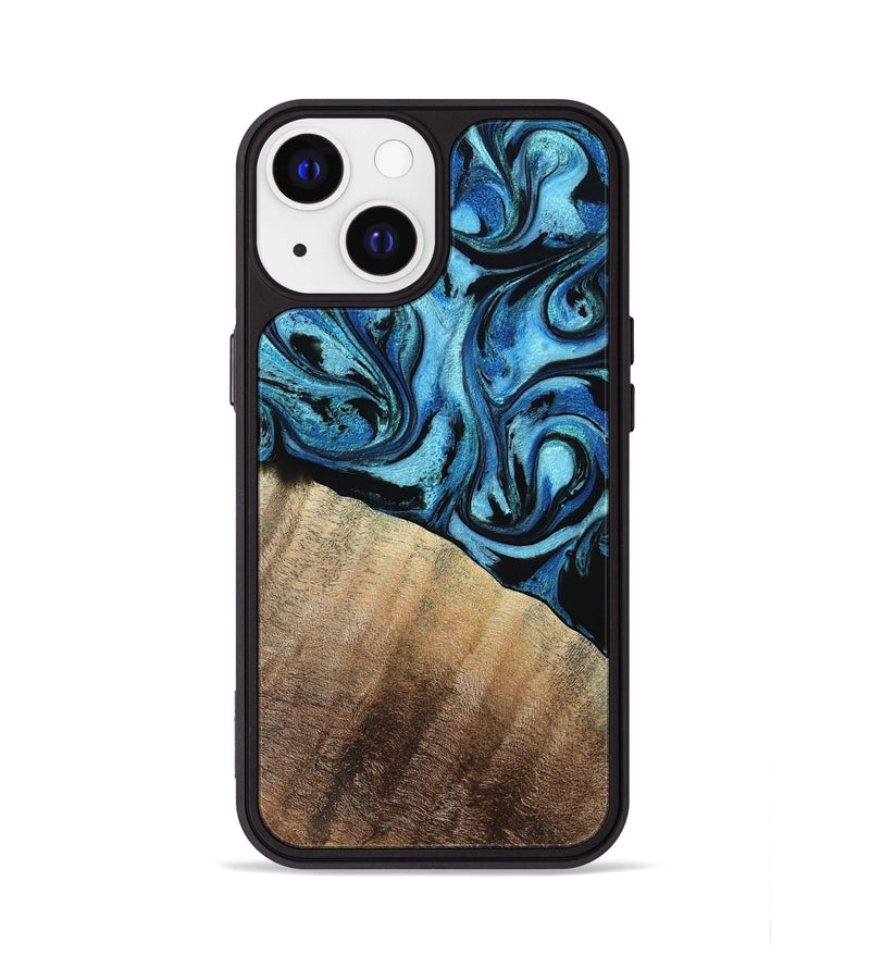 iPhone 13 Wood Phone Case - Daniel (Blue, 792303)