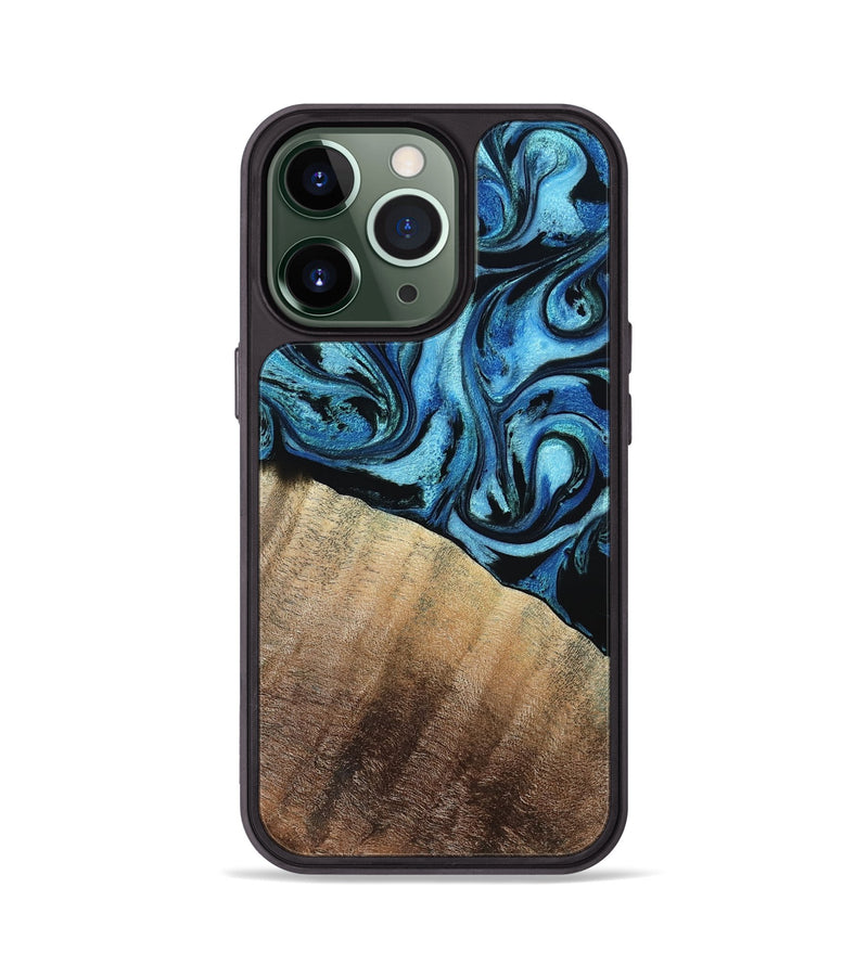 iPhone 13 Pro Wood Phone Case - Daniel (Blue, 792303)