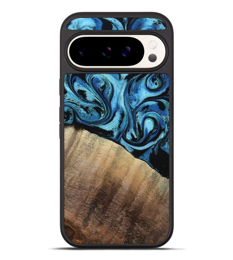Pixel 10 Pro XL Wood Phone Case - Daniel (Blue, 792303)