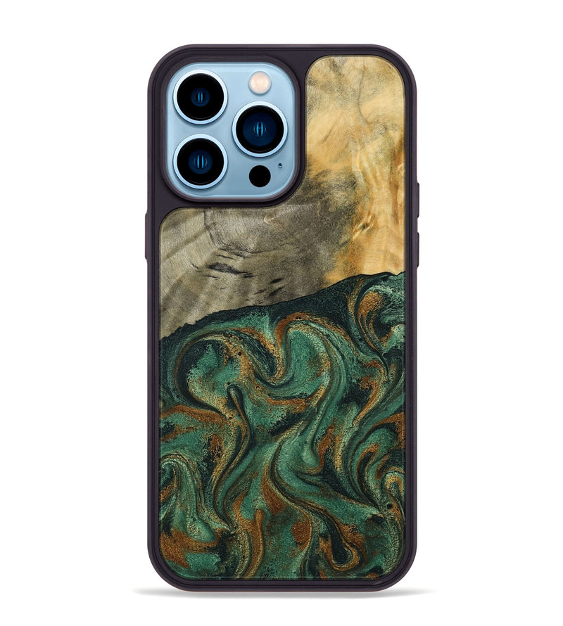 iPhone 14 Pro Max Wood Phone Case - Seymour (Green, 792312)