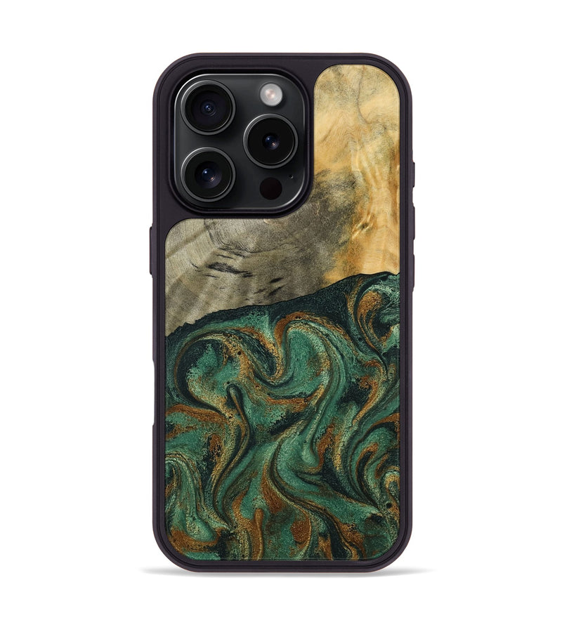 iPhone 16 Pro Wood Phone Case - Seymour (Green, 792312)
