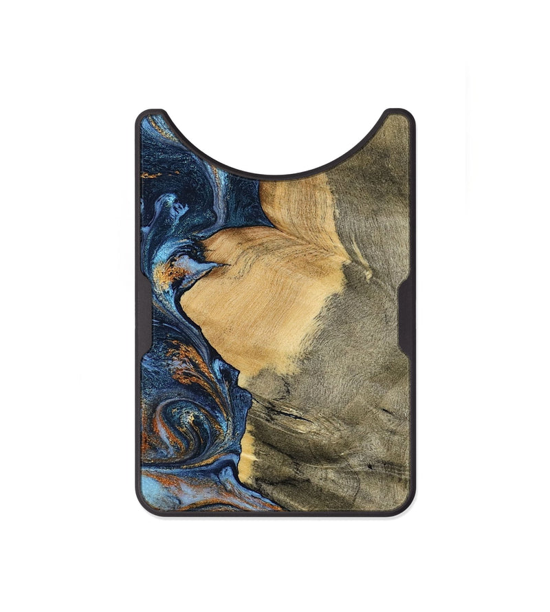 Alloy Wood Wallet - Mikael (Teal & Gold, 792402)