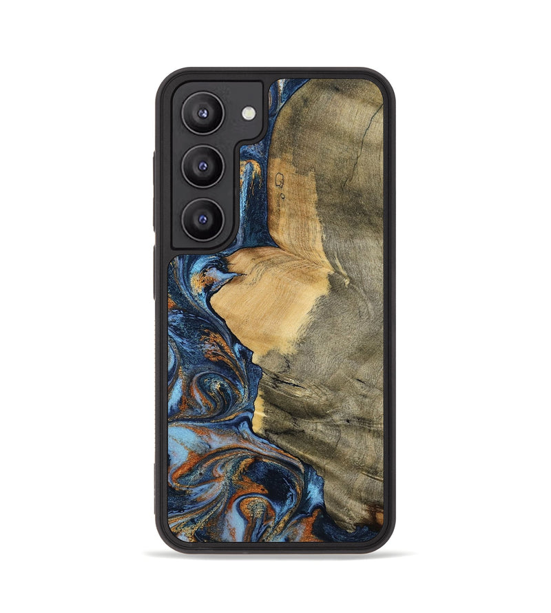 Galaxy S23 Wood Phone Case - Mikael (Teal & Gold, 792402)