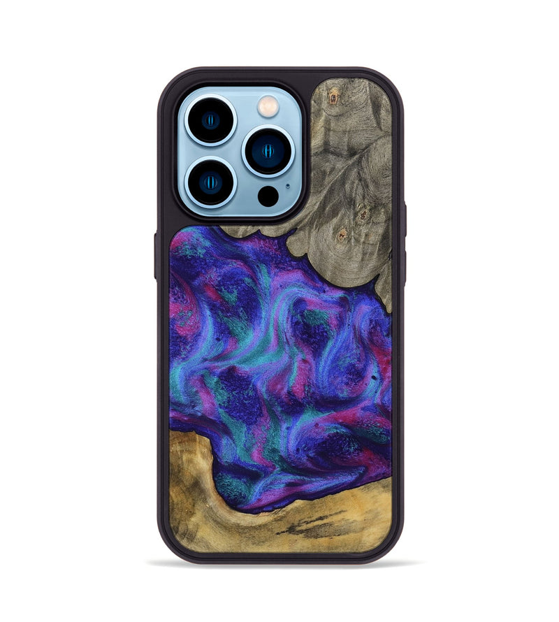 iPhone 14 Pro Wood Phone Case - Cherry (Purple, 792405)