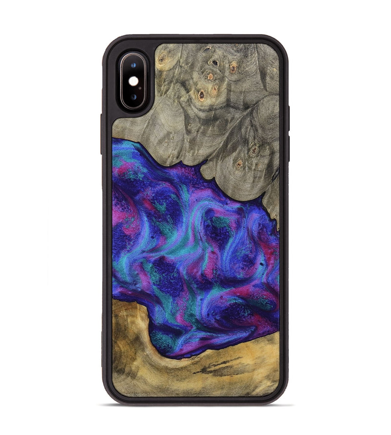 iPhone Xs Max Wood Phone Case - Cherry (Purple, 792405)