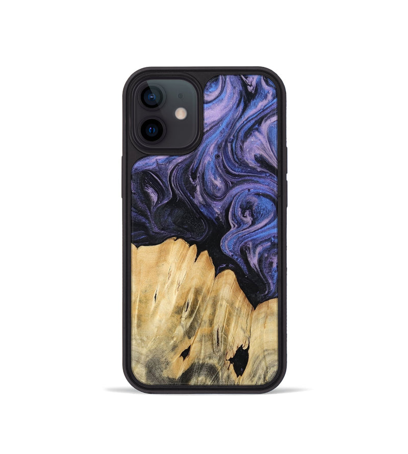 iPhone 12 mini Wood Phone Case - Icie (Blue, 792406)