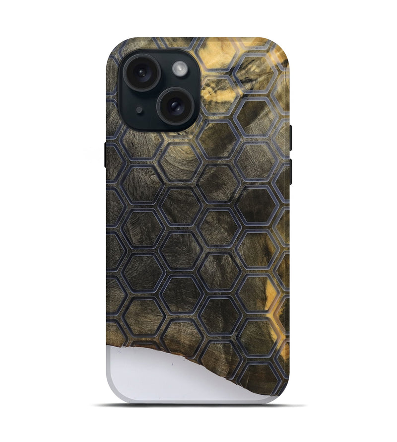 iPhone 15 Wood Live Edge Phone Case - Petra (Pattern, 792514)