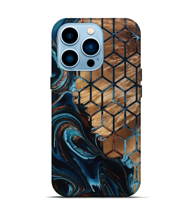 iPhone 14 Pro Wood Live Edge Phone Case - Loretta (Pattern, 792522)