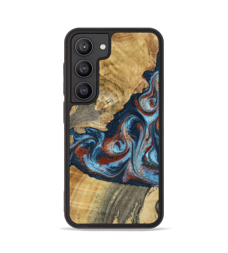 Galaxy S23 Wood Phone Case - Nikia (Teal & Gold, 792536)