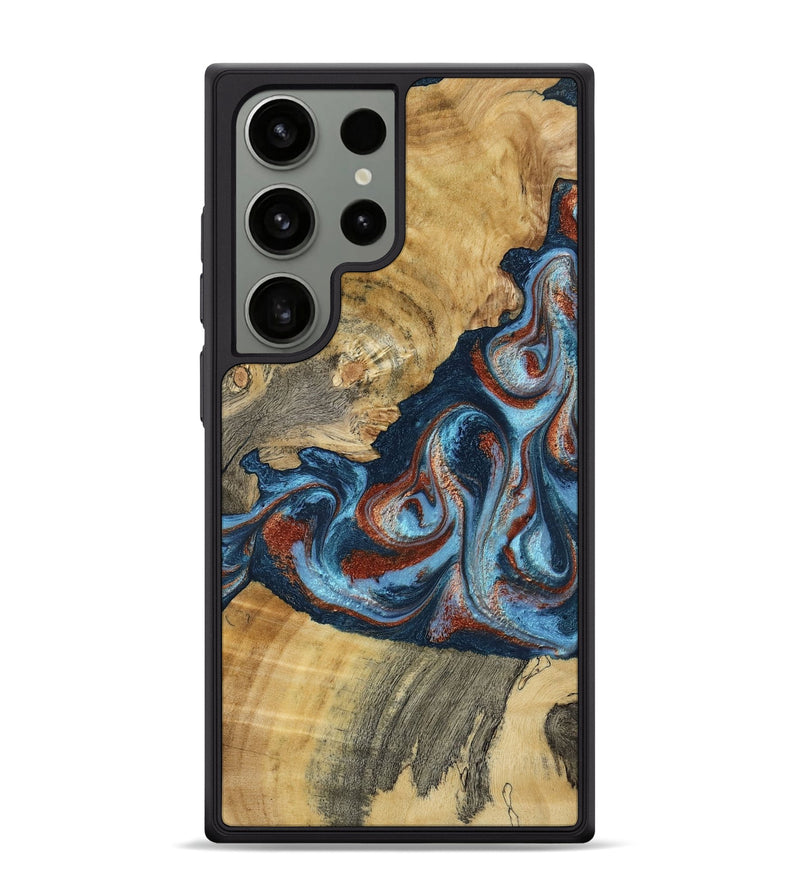 Galaxy S24 Ultra Wood Phone Case - Nikia (Teal & Gold, 792536)